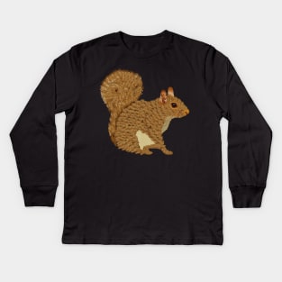 Squirrel wo Txt Kids Long Sleeve T-Shirt